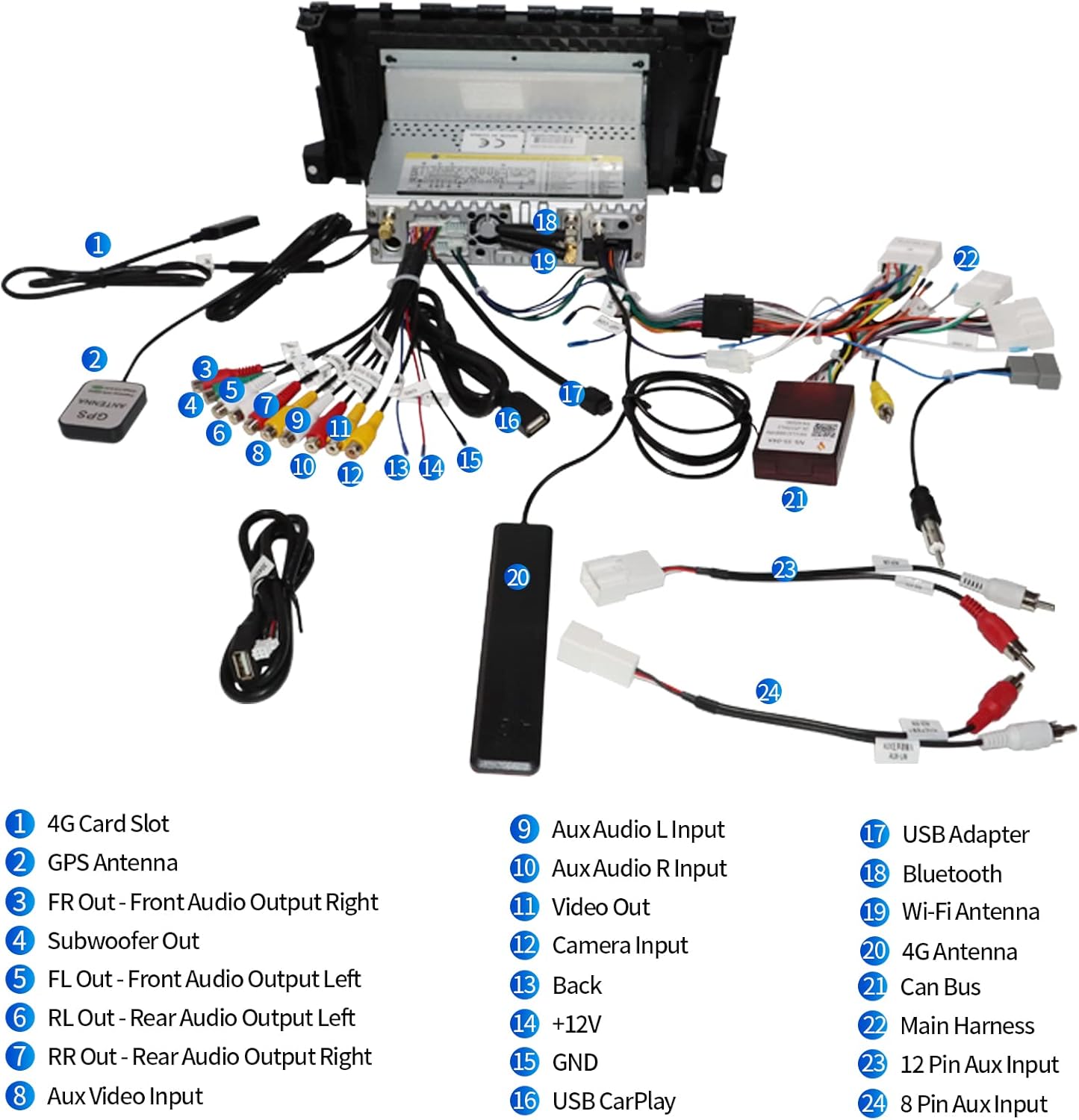 Car Stereo for Nissan Altima/Teana2014 2015 2016 2017 2018, Apple Carplay & Android Auto, 9inch HD IPS Touchscreen Car Audio Receiver, Car Multimedia Player with SIM Card Slot, AM/FM Radio, AUX Input