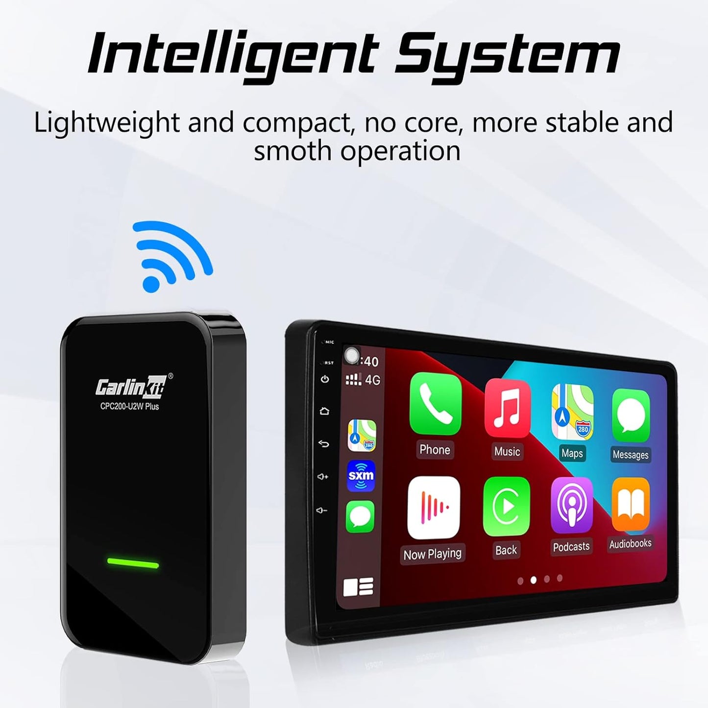 Cidava Wireless CarPlay Adapter, Compatible with Factory Wired CarPlay Cars (Model Year: 2019 to 2022), Wireless CarPlay Dongle Convert Wired to Wireless CarPlay, CPC200-U2W-Plus Black
