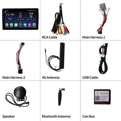 Android Car Stereo, Car Multimedia Player with Apple CarPlay & Android Auto, 10'' HD Touchscreen Car Radio