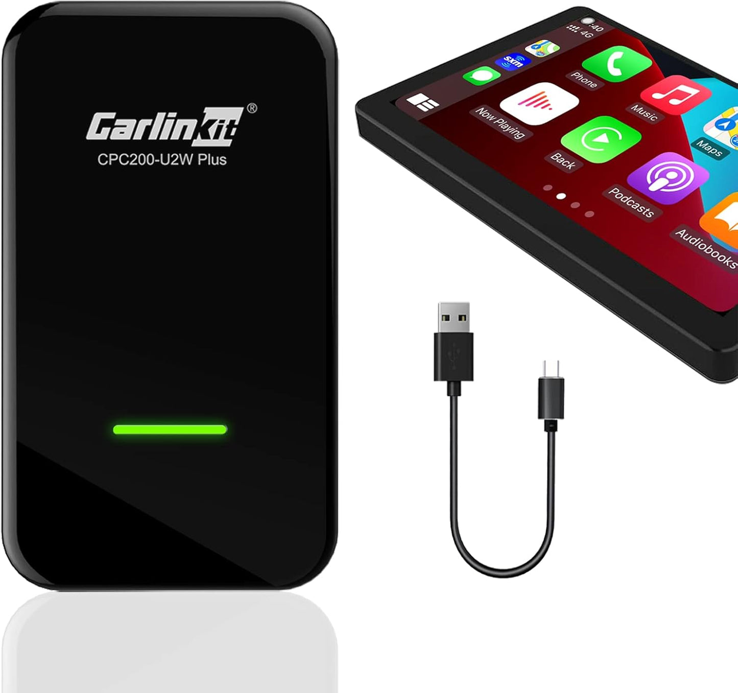 Cidava Wireless CarPlay Adapter, Compatible with Factory Wired CarPlay Cars (Model Year: 2019 to 2022), Wireless CarPlay Dongle Convert Wired to Wireless CarPlay, CPC200-U2W-Plus Black
