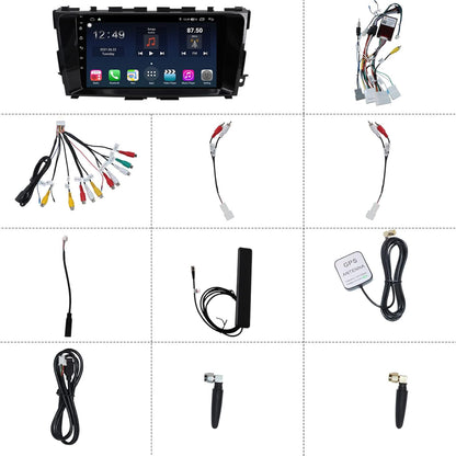 Car Stereo for Nissan Altima/Teana2014 2015 2016 2017 2018, Apple Carplay & Android Auto, 9inch HD IPS Touchscreen Car Audio Receiver, Car Multimedia Player with SIM Card Slot, AM/FM Radio, AUX Input