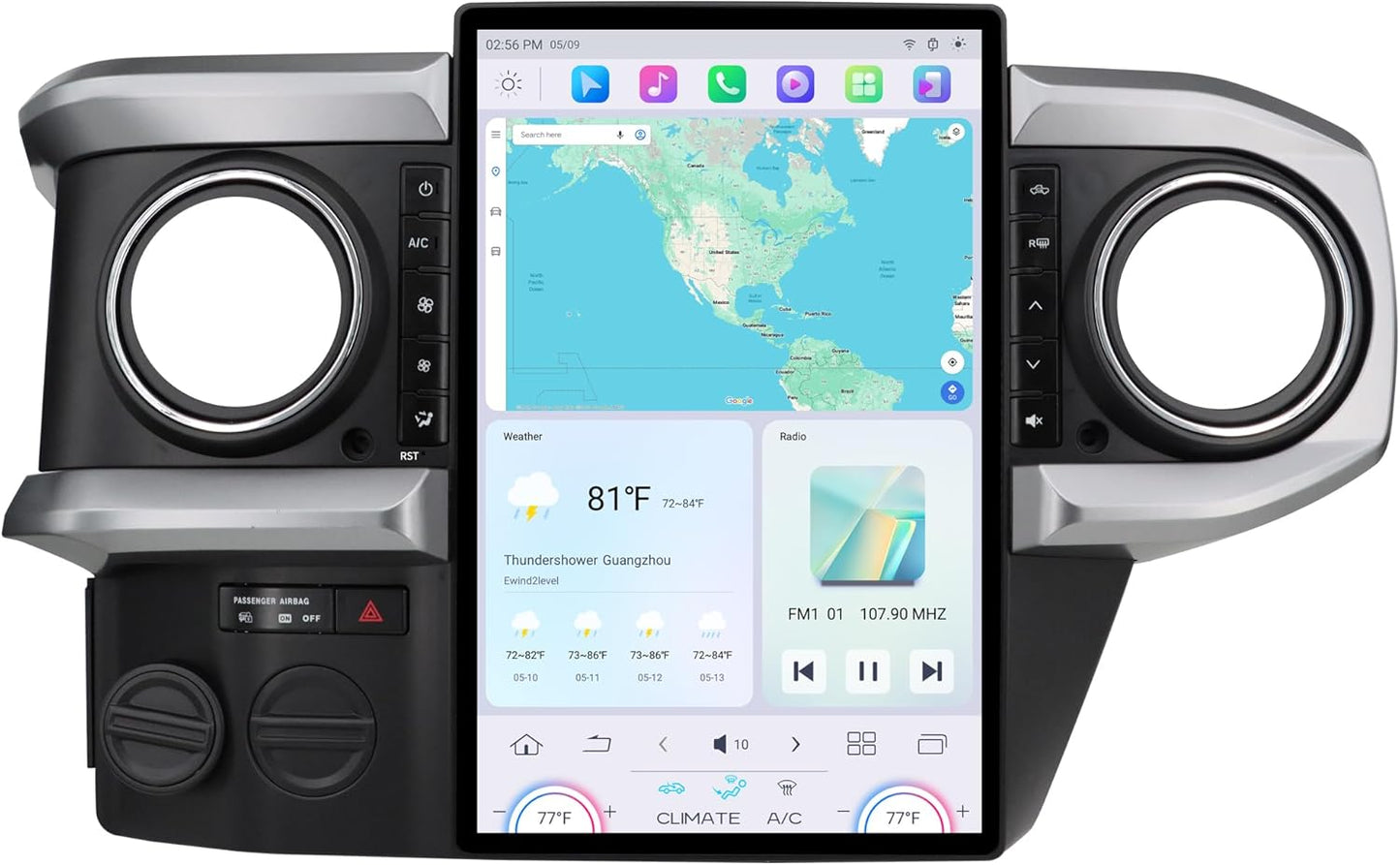 Cidava 13 Inch Car Radio for Toyota Tacoma 2016-2023, T-Style Car Stereo