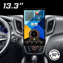 Cidava 13.3 Inch Double Din Car Stereo Android Head Unit, Universal Rotating Radio