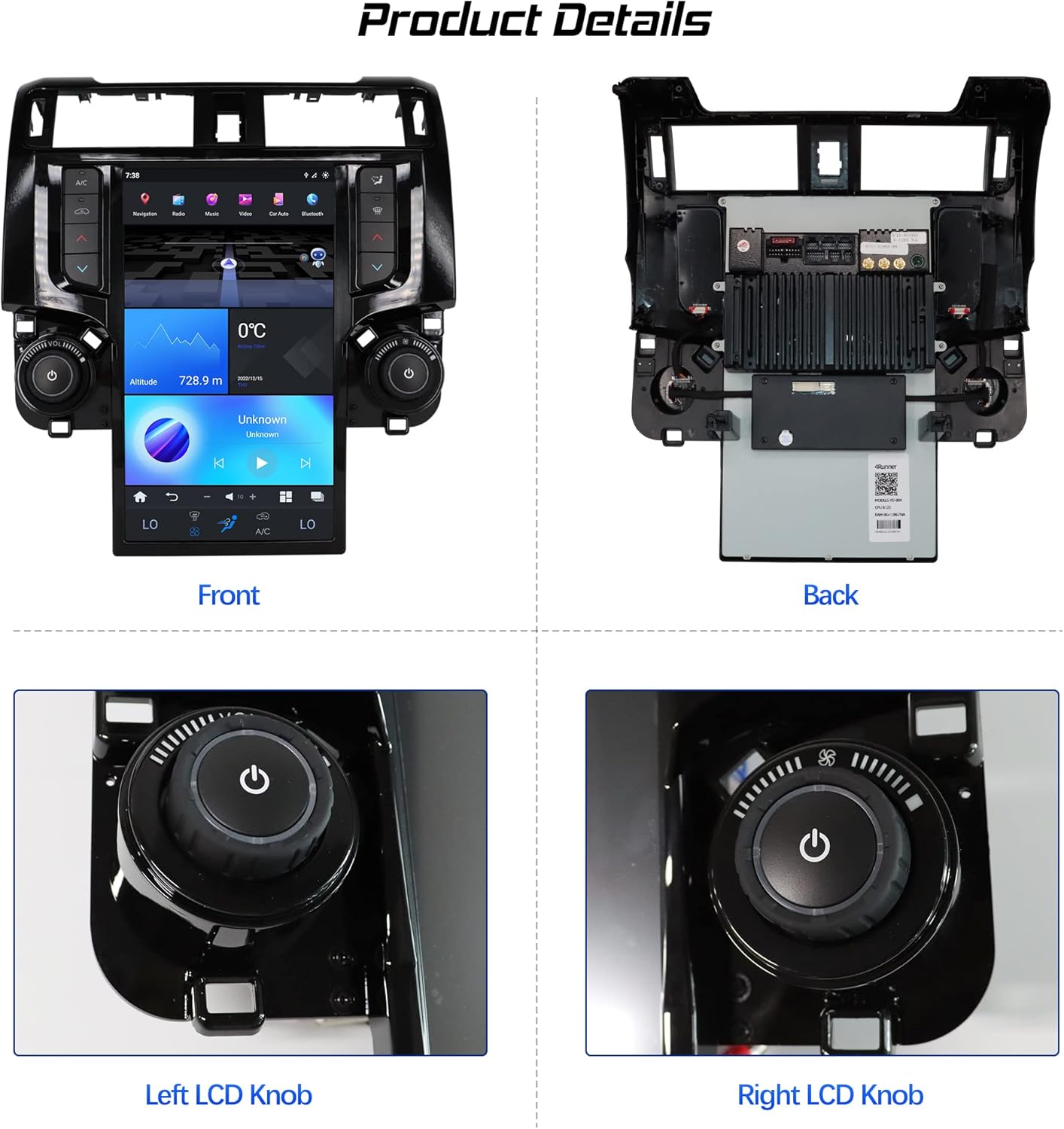 Cidava 13.6 inch Android Car Radio for Toyota 4Runner 2009-2018