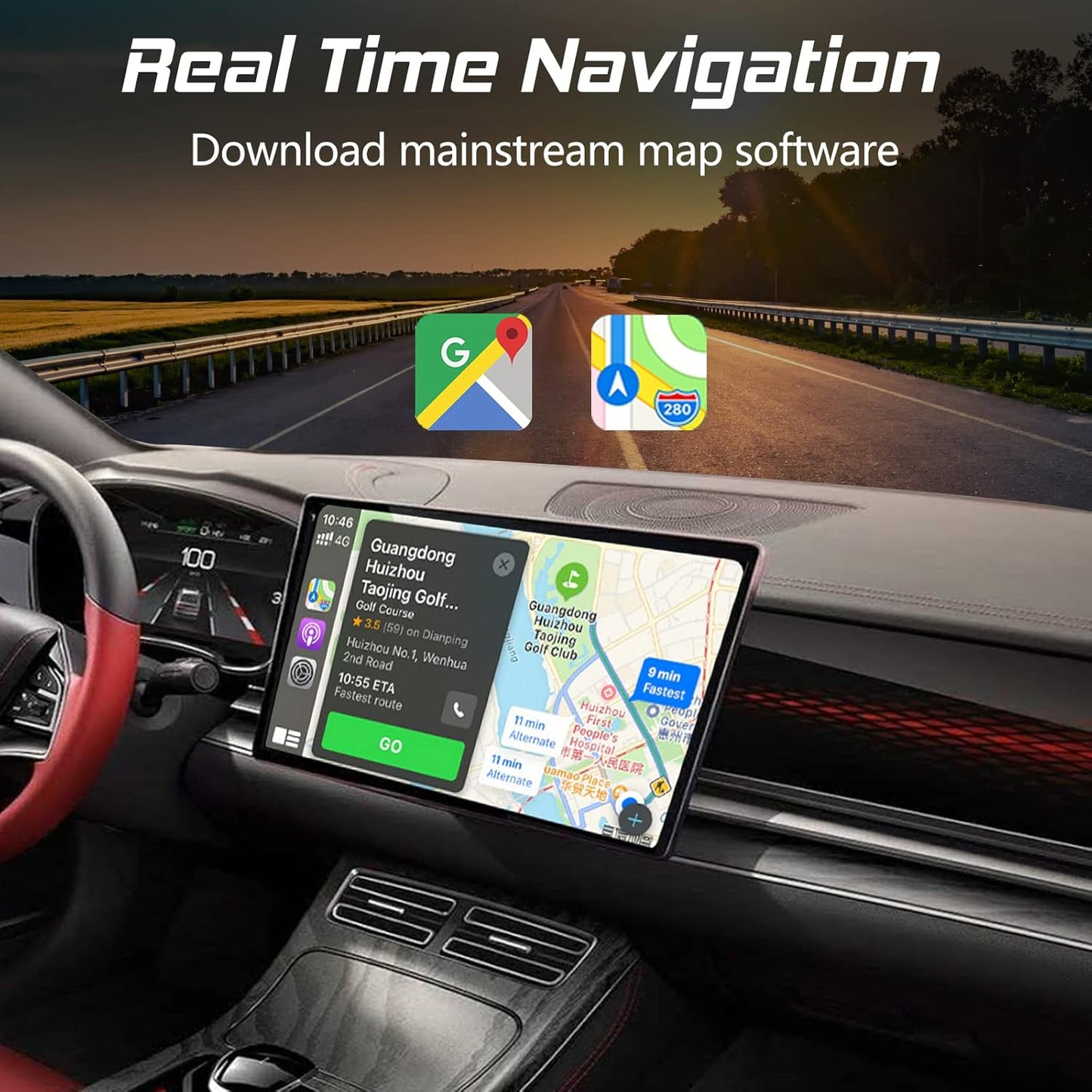 Cidava Wireless CarPlay Adapter, Compatible with Factory Wired CarPlay Cars (Model Year: 2019 to 2022), Wireless CarPlay Dongle Convert Wired to Wireless CarPlay, CPC200-U2W-Plus Black