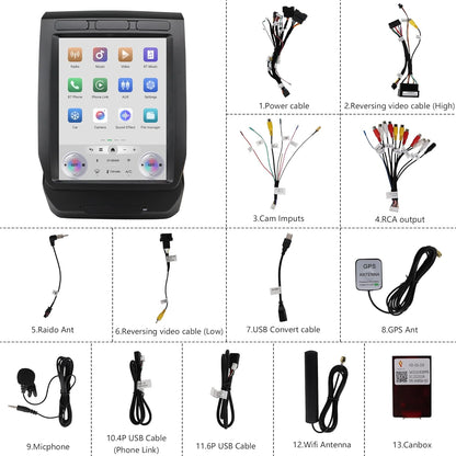 Cidava F150 T-Style Car Radio, CarPlay Stereo for F150 2015-2022, F250/F350/F450 2017-2022