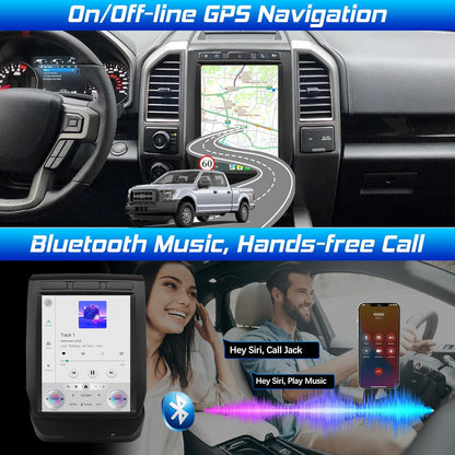 Cidava F150 T-Style Car Radio, CarPlay Stereo for F150 2015-2022, F250/F350/F450 2017-2022