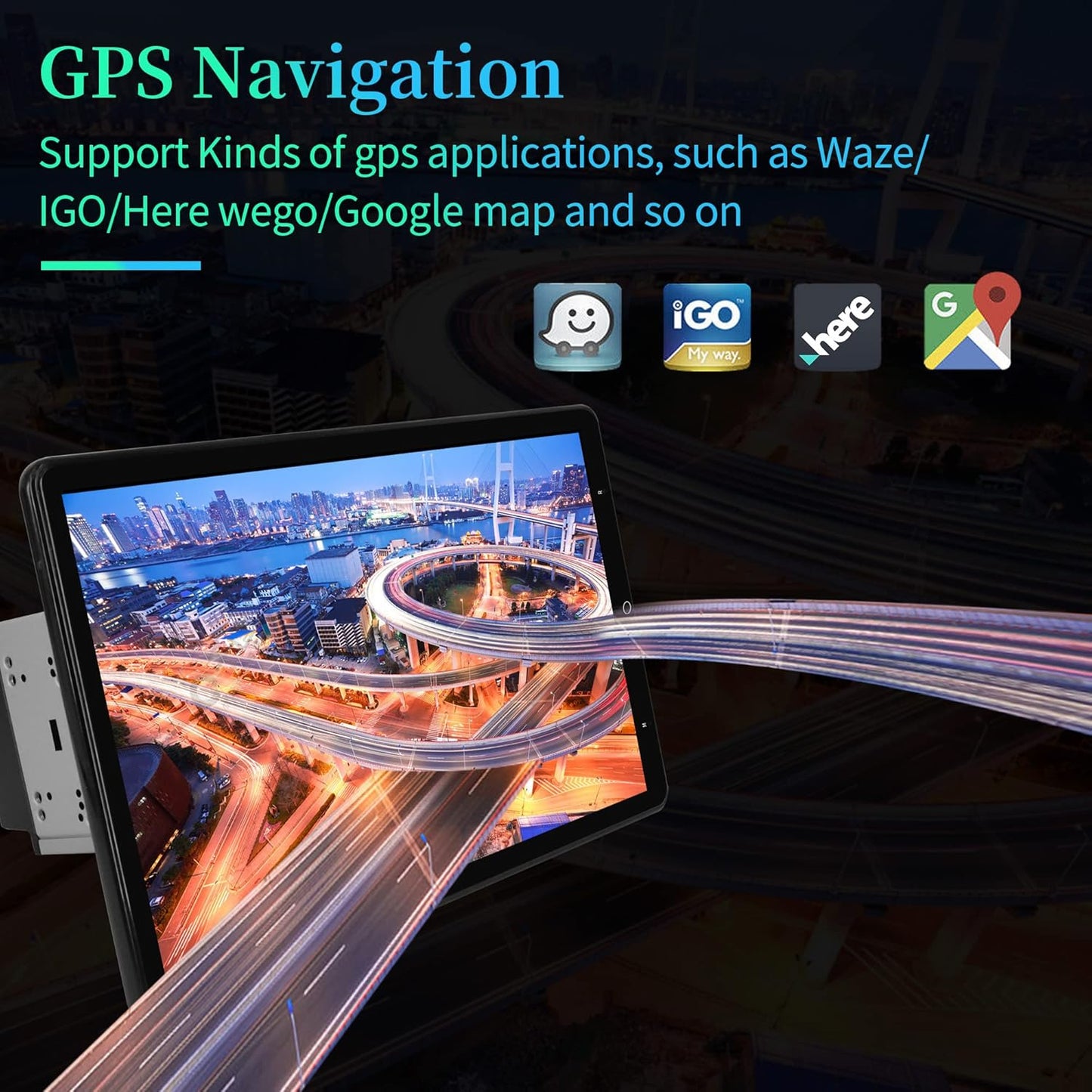 Cidava Universal Double Din Car Stereo Carplay Radio 13.3 Inch Octa Core, Rotatable Android Navigation Car Stereo