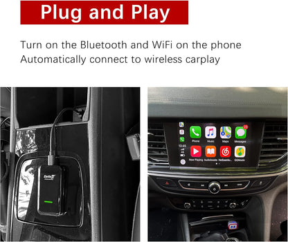 Cidava Wireless CarPlay Adapter USB for Factory Wired CarPlay Cars, Wireless CarPlay Dongle Convert Wired to Wireless CarPlay, Compatible with iPhone 6-14 Pro MAX