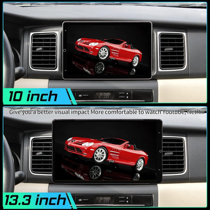 Cidava 13.3 Inch Double Din Car Stereo Android Head Unit, Universal Rotating Radio